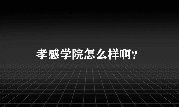 孝感学院怎么样啊？