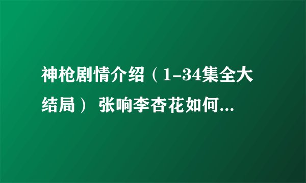 神枪剧情介绍（1-34集全大结局） 张响李杏花如何家国两全(4)麻烦告诉我