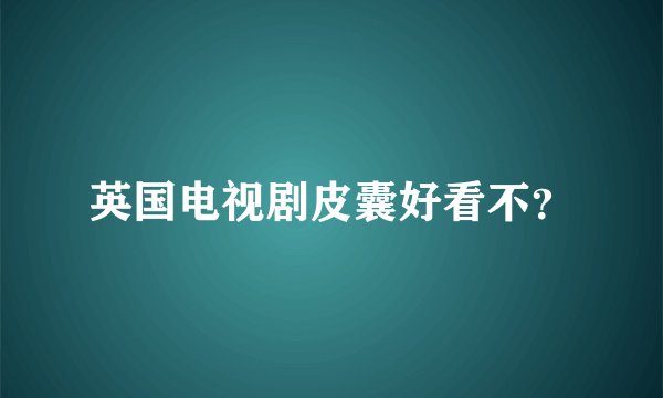 英国电视剧皮囊好看不？