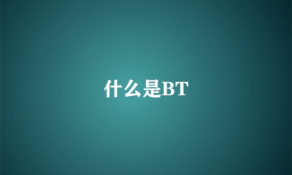 什么是BT