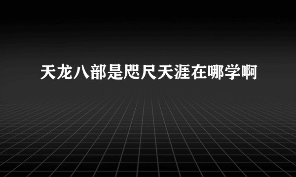 天龙八部是咫尺天涯在哪学啊