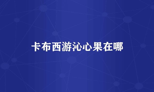 卡布西游沁心果在哪
