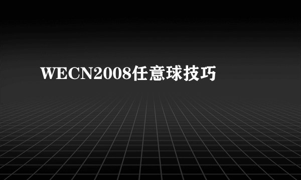 WECN2008任意球技巧