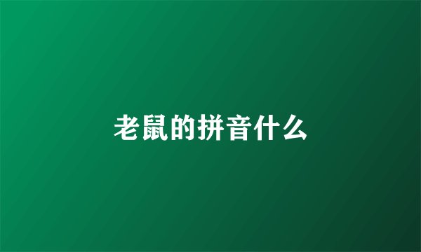 老鼠的拼音什么