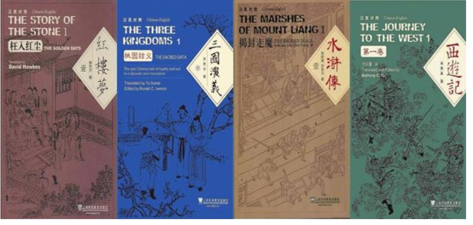 中国的四大名著用英语怎么说