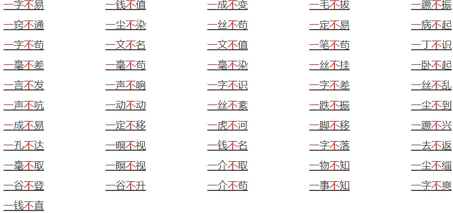 一...不⋯的成语？