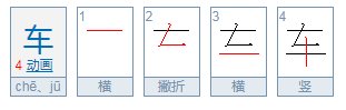 车的部首和结构是什么？