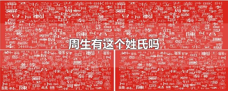 周生有这个姓氏吗