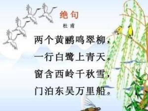 两个黄鹂鸣翠柳,一行白鹭上青天是哪首？
