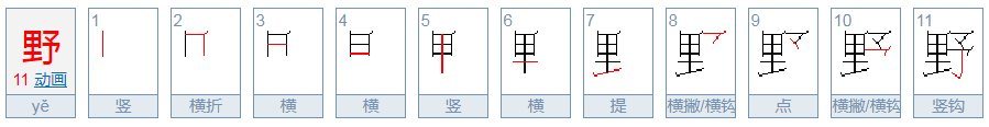 野字的偏旁部首是什么