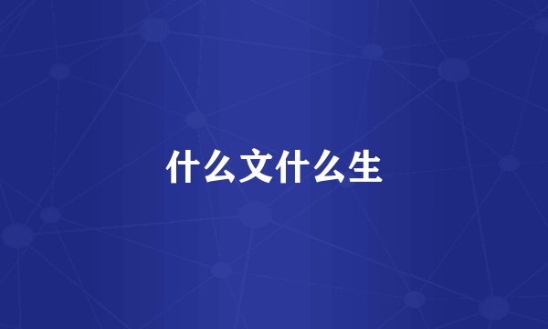 什么文什么生