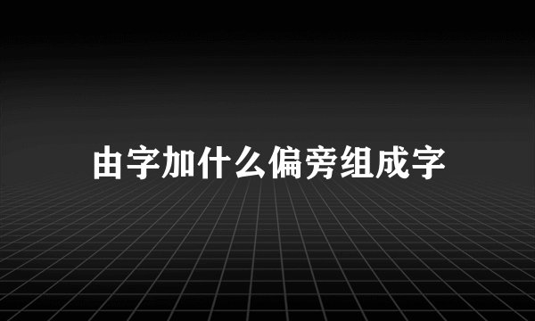 由字加什么偏旁组成字