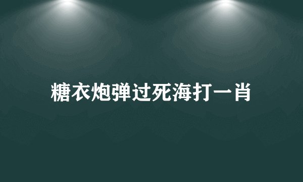 糖衣炮弹过死海打一肖