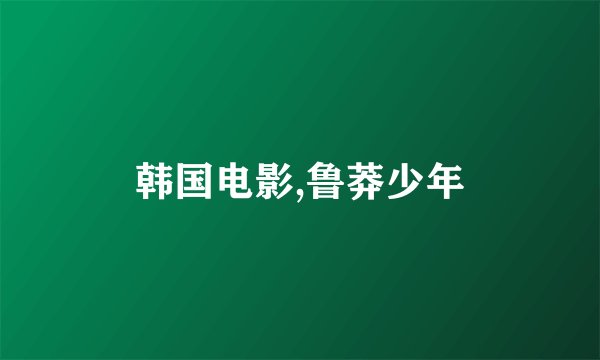 韩国电影,鲁莽少年
