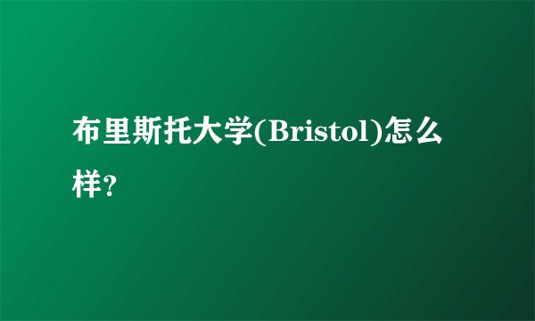 布里斯托大学(Bristol)怎么样？