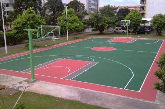 塑胶篮球场的铺设流程