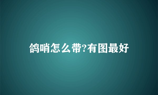 鸽哨怎么带?有图最好