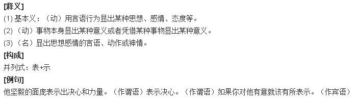 表示的意思是什么