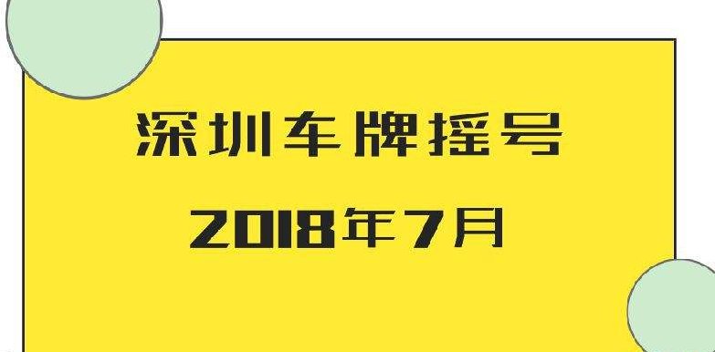 深圳车牌摇号申请条件