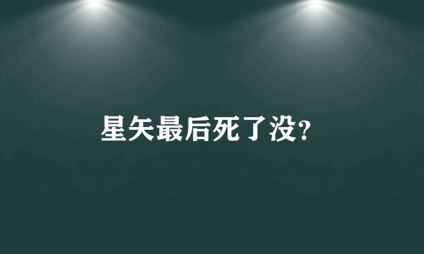 星矢最后死了没？