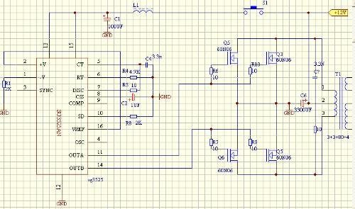 求自制12V转220V逆变器的详细电路图，带原件及数据名