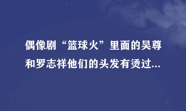偶像剧“篮球火”里面的吴尊和罗志祥他们的头发有烫过的吗？有没有打发蜡？