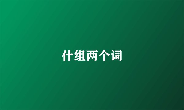 什组两个词
