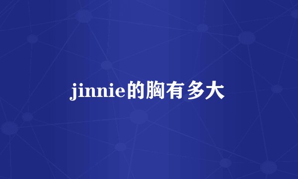 jinnie的胸有多大