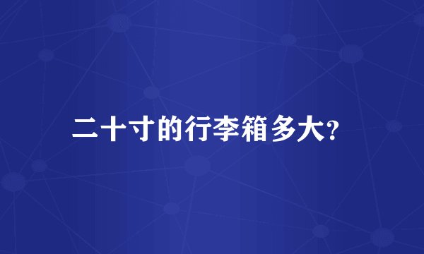 二十寸的行李箱多大？