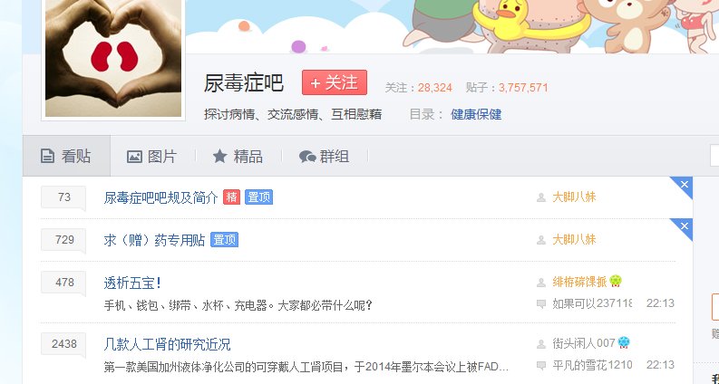 尿毒症吧 百度贴吧