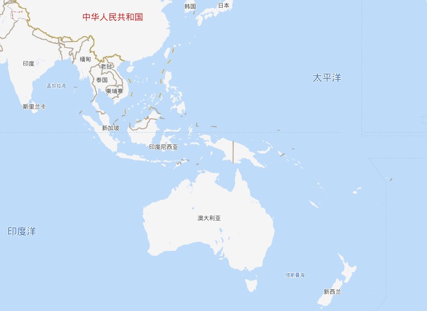 新西兰在中国哪边？