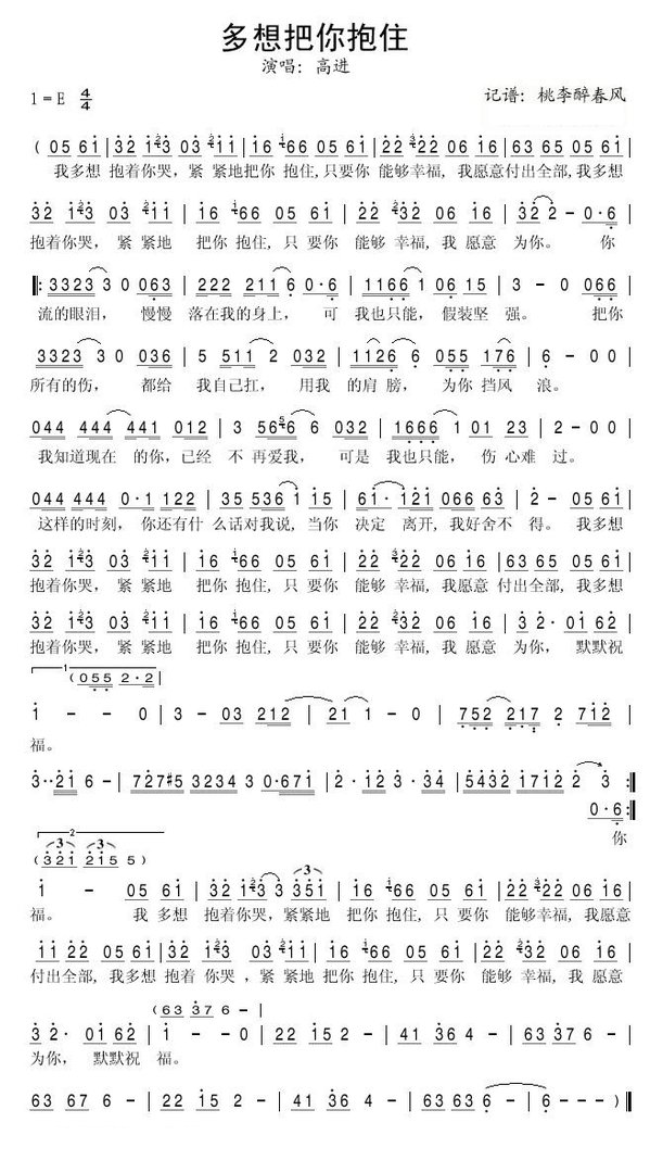 有一首歌曲 有句歌词是：我多想抱着你哭是什么歌曲呢？？