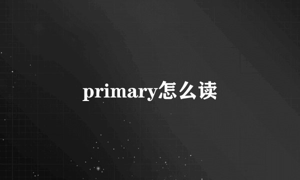 primary怎么读