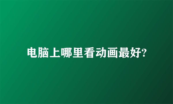 电脑上哪里看动画最好?