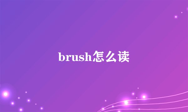 brush怎么读