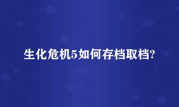 生化危机5如何存档取档?