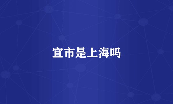 宜市是上海吗