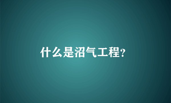 什么是沼气工程？