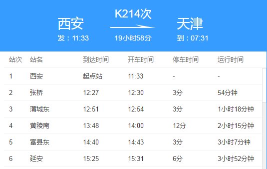 k214火车行车路线
