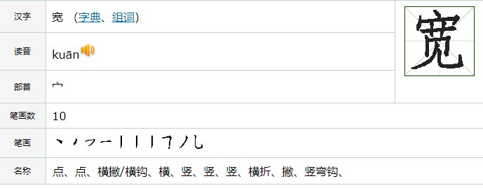 宽能组什么词？