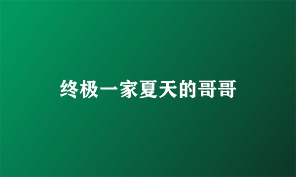 终极一家夏天的哥哥