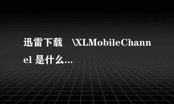迅雷下载�\XLMobileChannel 是什么东西 可以删除吗？.