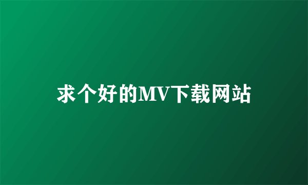 求个好的MV下载网站