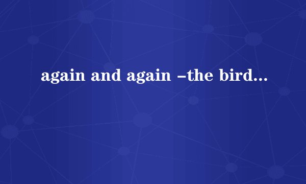 again and again -the bird and the bee的中文翻译?