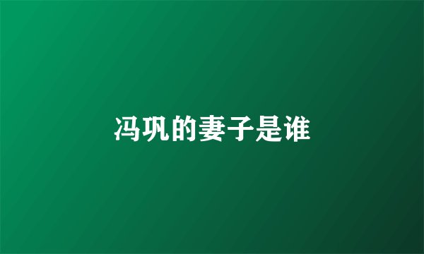 冯巩的妻子是谁