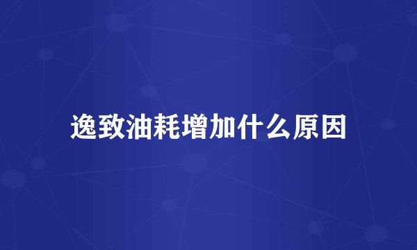 逸致油耗增加什么原因