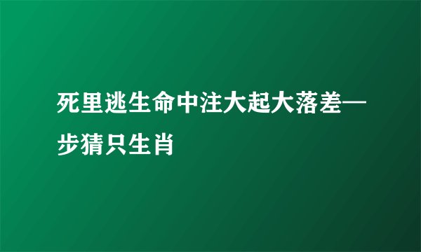 死里逃生命中注大起大落差—步猜只生肖