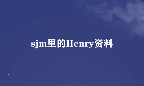 sjm里的Henry资料