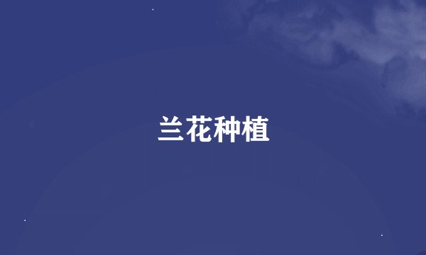 兰花种植