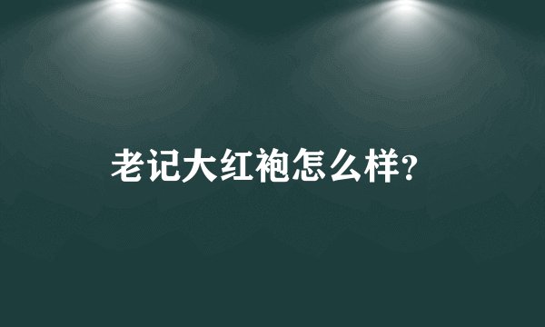 老记大红袍怎么样？